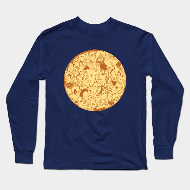 Terracotta Many Faces Long Sleeve T-Shirt by kenallouis